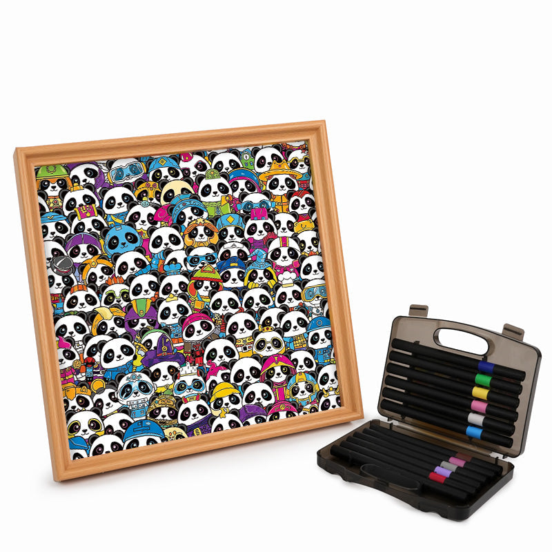 panda - Wooden Coloring Puzzle