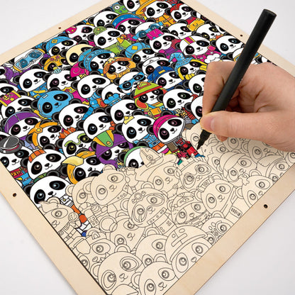 panda - Wooden Coloring Puzzle