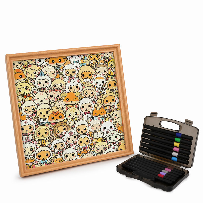 sheep - Wooden Coloring Puzzle