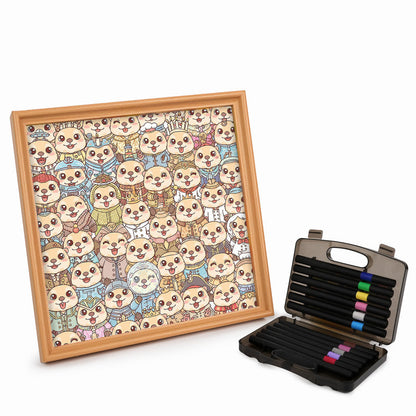 sloth - Wooden Coloring Puzzle