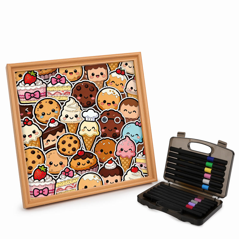 Sweet Treats - Wooden Coloring Puzzle