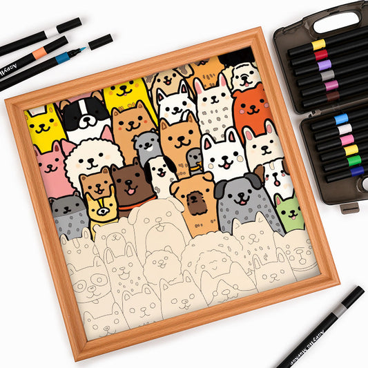 Animal Paradise - Wooden Coloring Puzzle