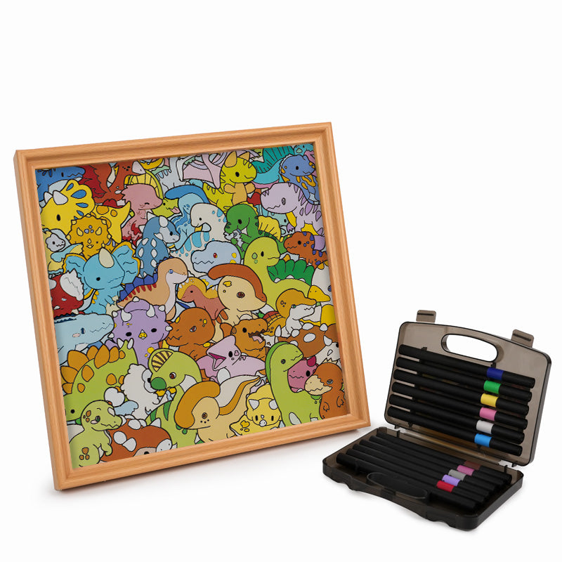 Little Birds - Wooden Coloring Puzzle