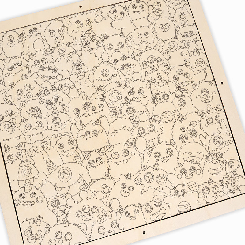 Little Dinos - Wooden Coloring Puzzle