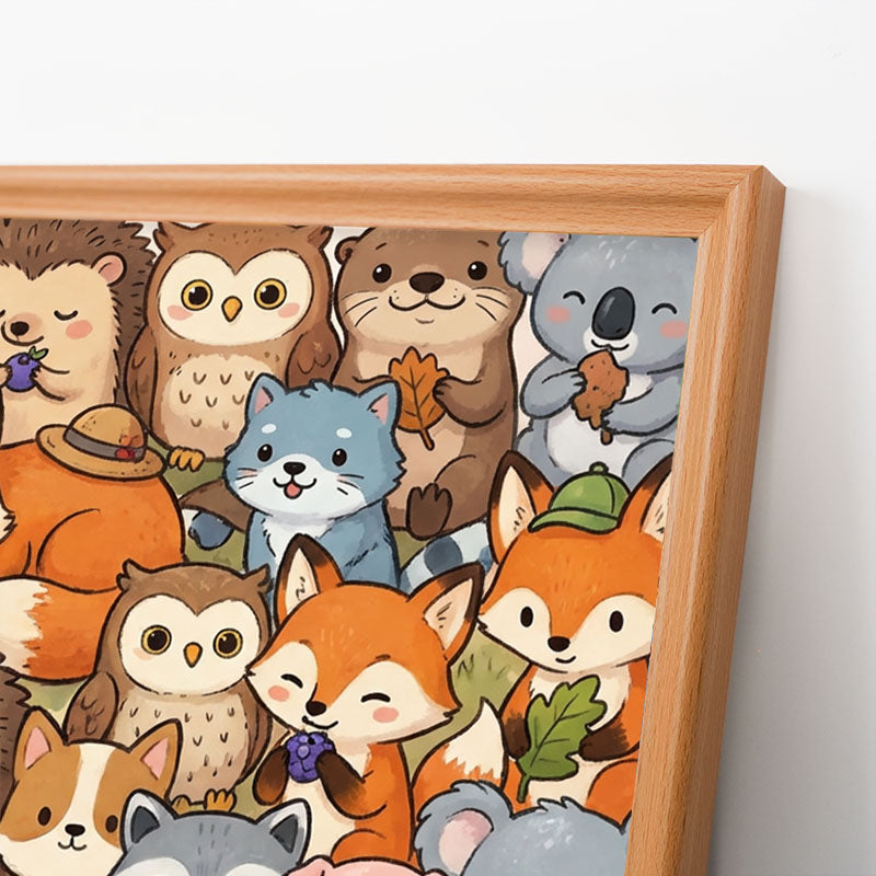 Cute Little Animals - Wooden Coloring Puzzle