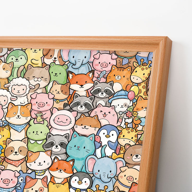 Whimsical Animals - Wooden Coloring Puzzle