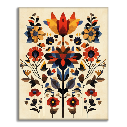 Fiori Geometrici - Paint by Numbers