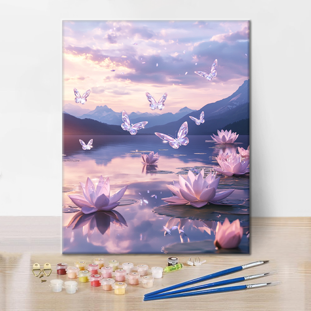 Luminous Lotus - Paint by Numbers