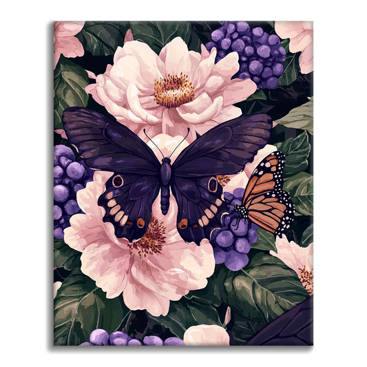 Monarch's Purple Nocturne - Paint by Numbers