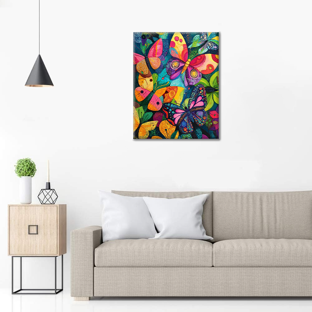 Vibrant Butterflies - Paint by Numbers