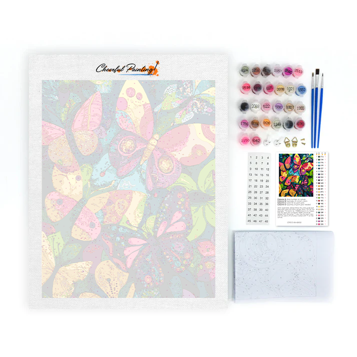 Vibrant Butterflies - Paint by Numbers
