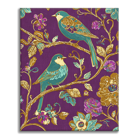 Gold-edged Bird - Paint by Numbers