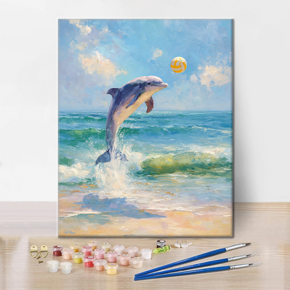 Dolphin Volleyball - Paint by Numbers