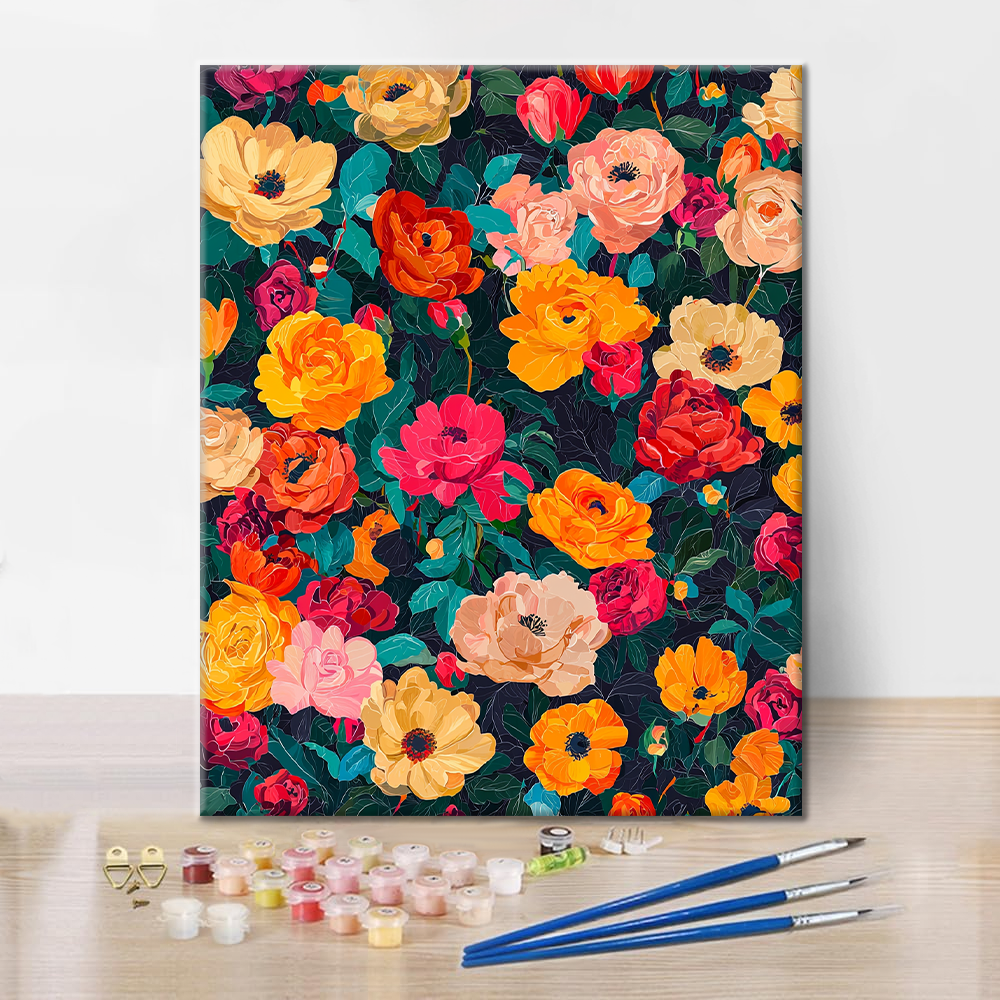 Flowers in Full Bloom - Paint by Numbers