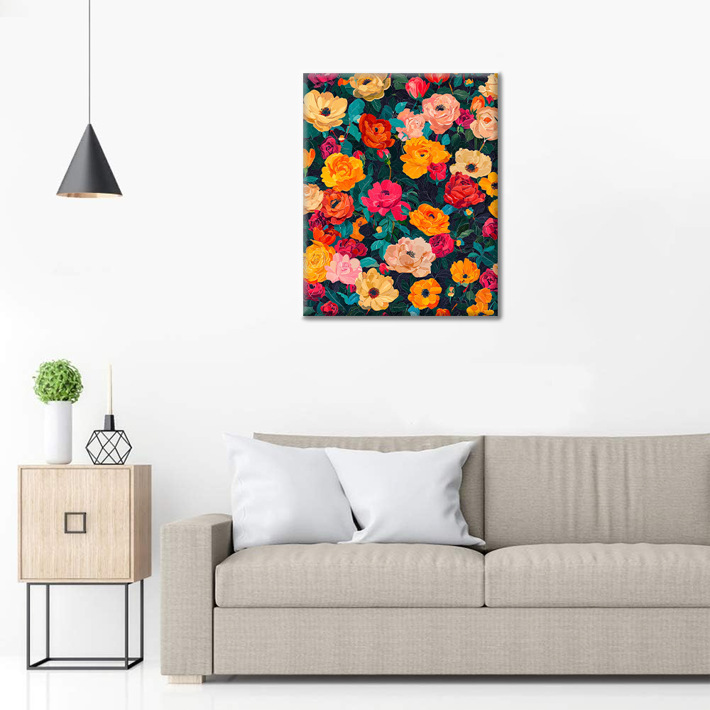 Flowers in Full Bloom - Paint by Numbers