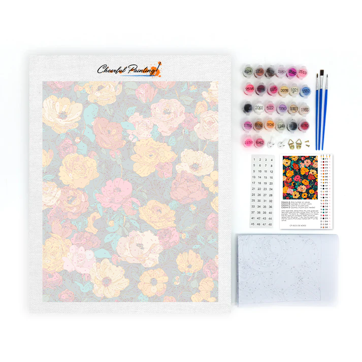 Flowers in Full Bloom - Paint by Numbers