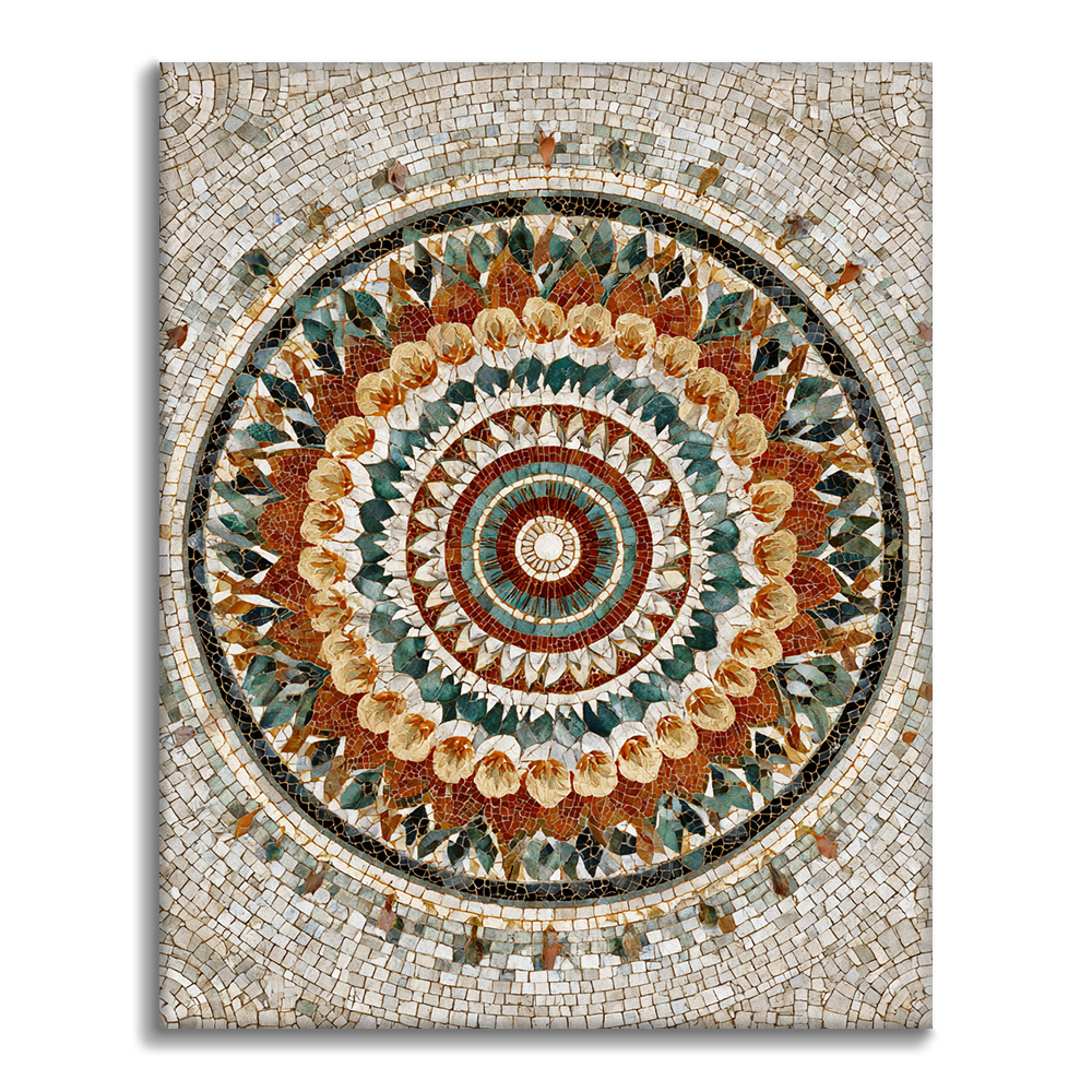 Layered Color Mandala - Paint by Numbers