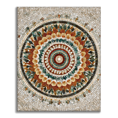 Layered Color Mandala - Paint by Numbers