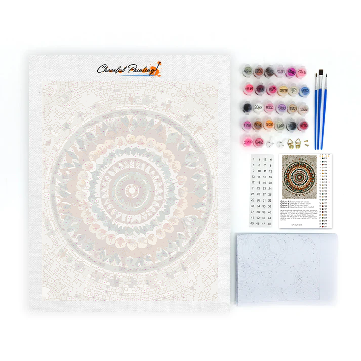 Layered Color Mandala - Paint by Numbers