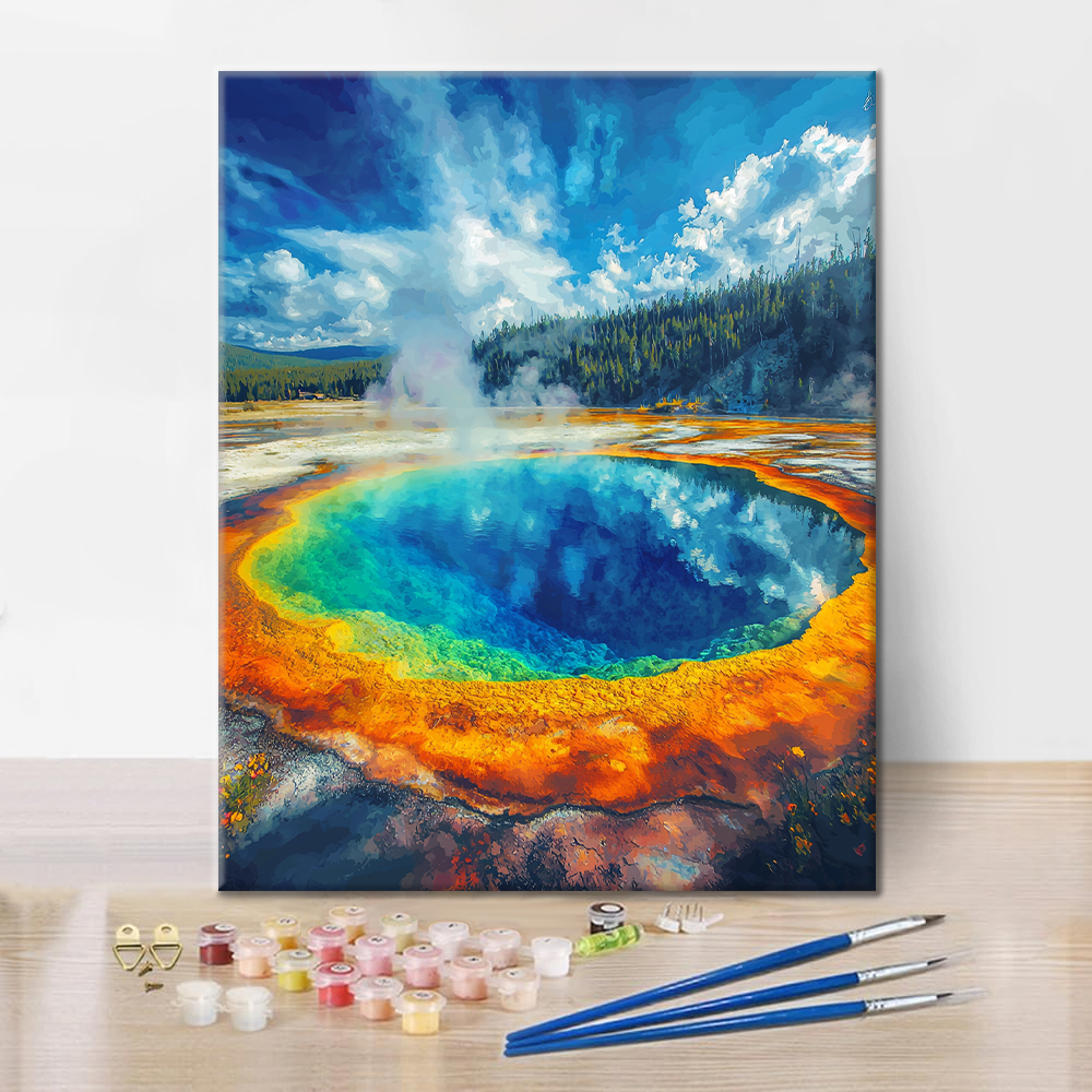 Morning Glory Pool - Paint by Numbers