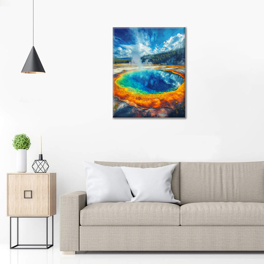 Morning Glory Pool - Paint by Numbers