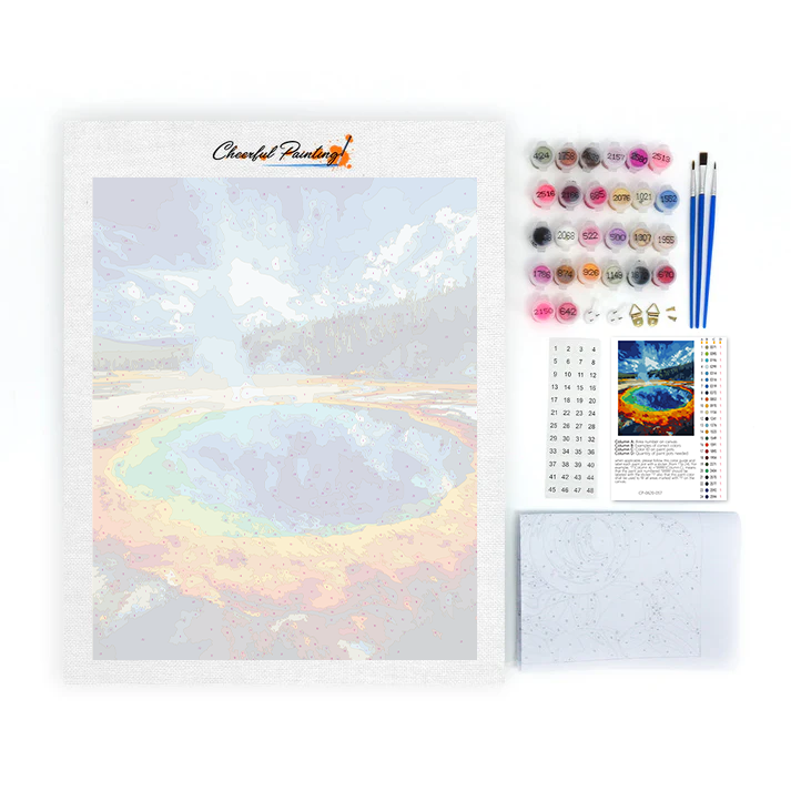 Morning Glory Pool - Paint by Numbers
