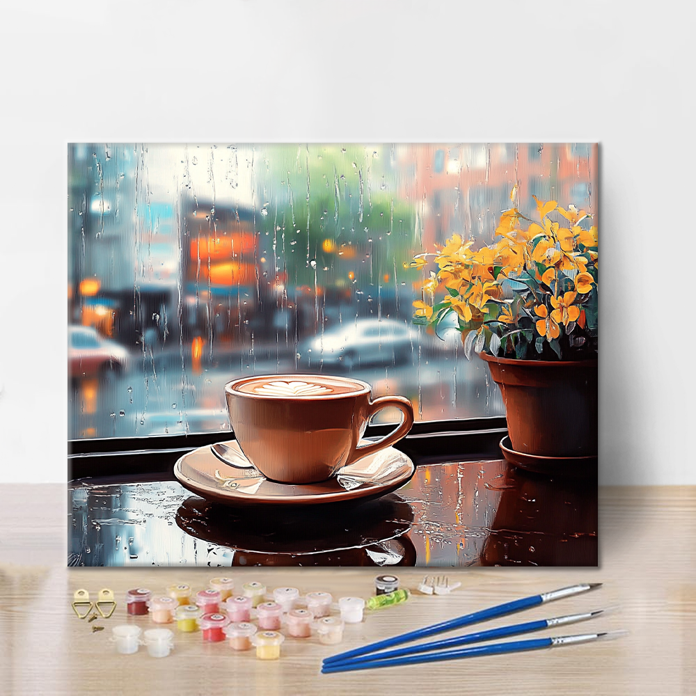 Rainy Coffee - Paint by Numbers