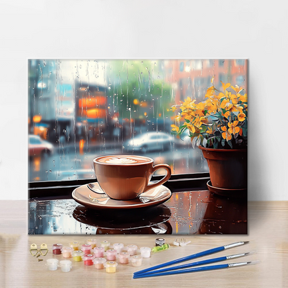 Rainy Coffee - Paint by Numbers