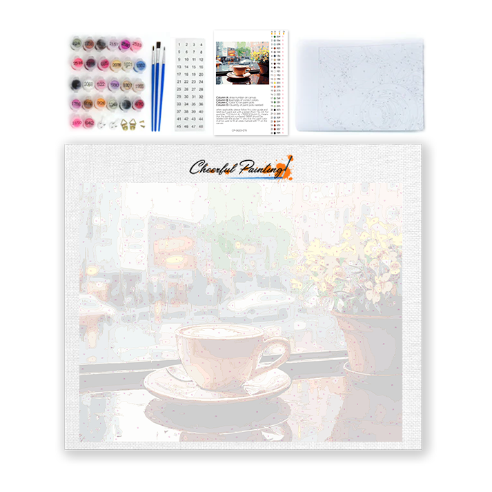 Rainy Coffee - Paint by Numbers
