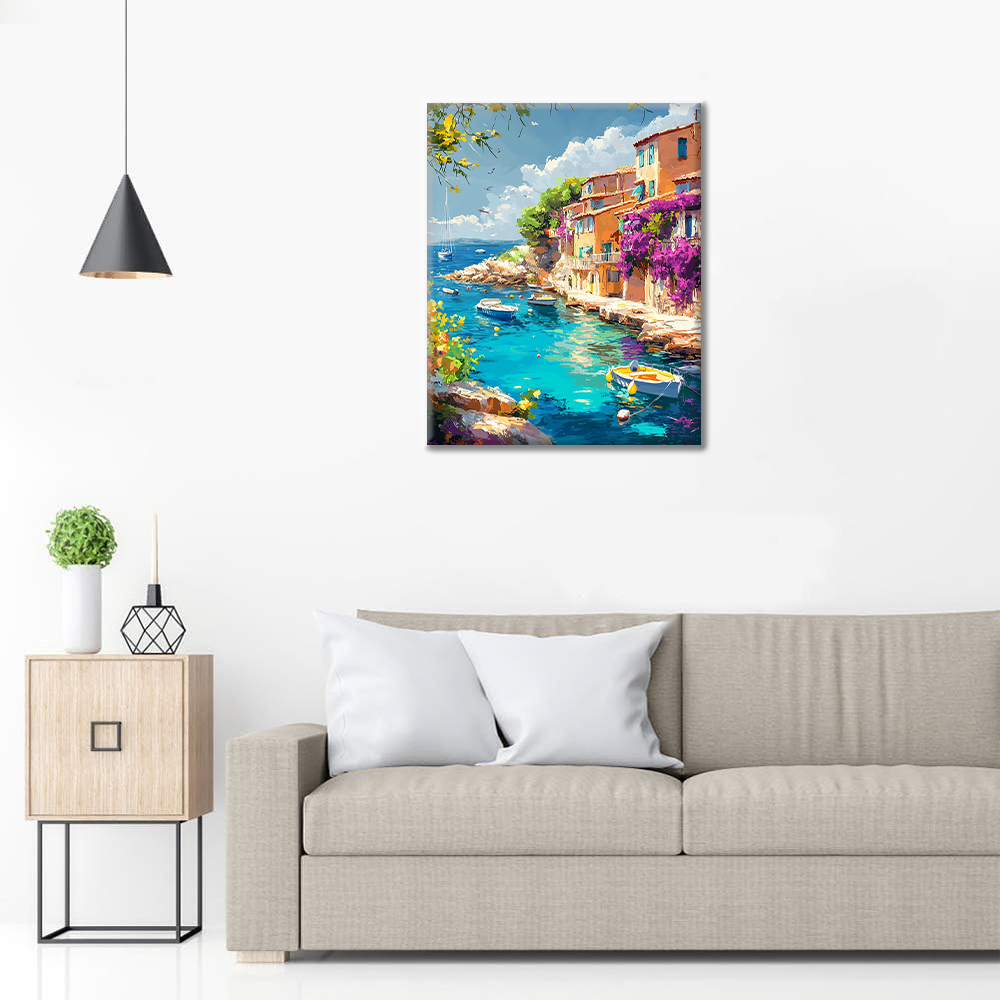 Riviera Port Town - Paint by Numbers
