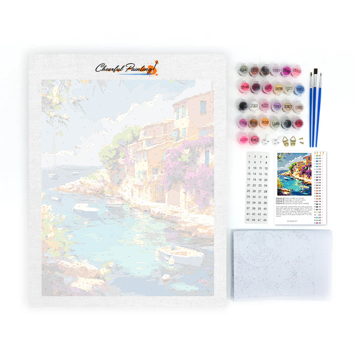 Riviera Port Town - Paint by Numbers