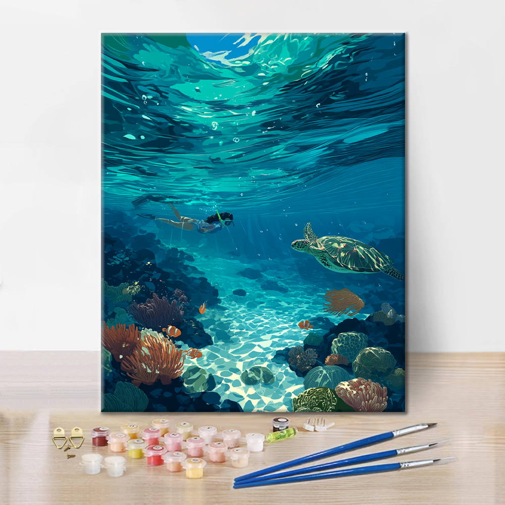 Snorkeling in Bali - Paint by Numbers