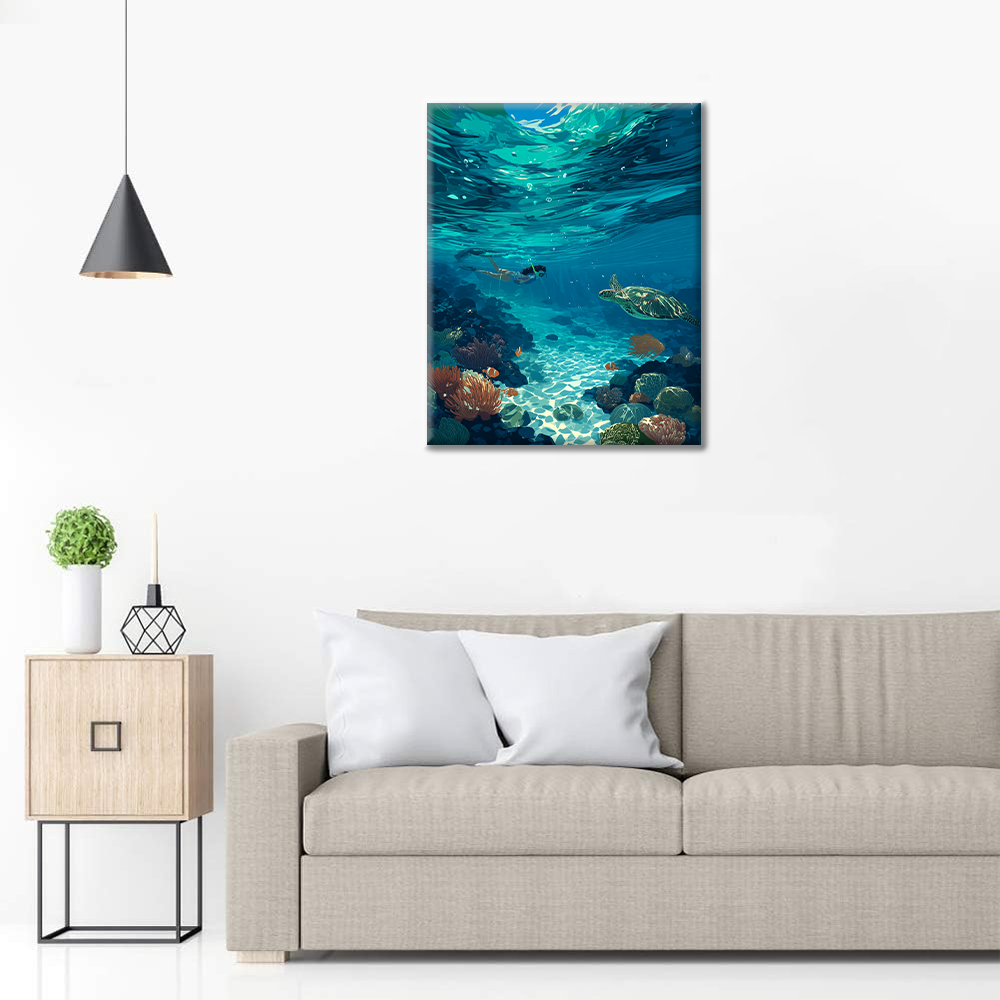 Snorkeling in Bali - Paint by Numbers