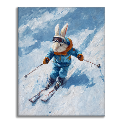 Speedy Snow Rabbit - Paint by Numbers