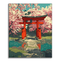 Cherry Blossom Torii - Paint by Numbers