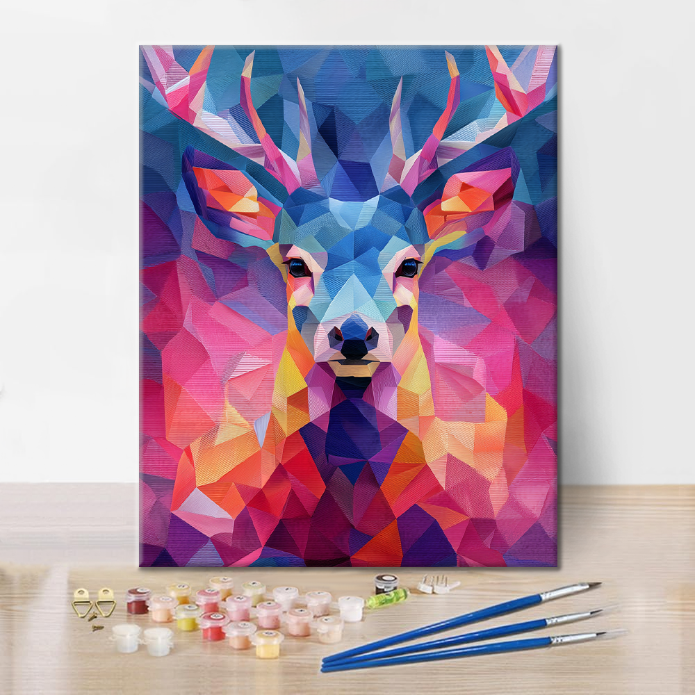 Geometric Deer - Paint by Numbers