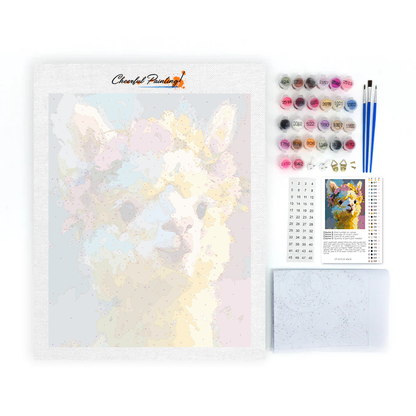 Blooming Llama - Paint by Numbers