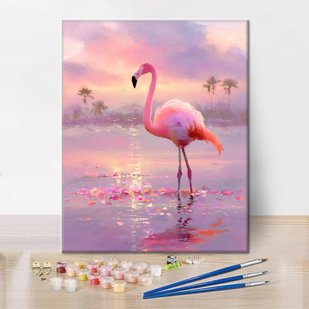 Twilight Flamingo - Paint by Numbers