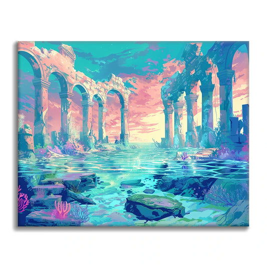Ancient Ruins Underwater - Paint by Numbers