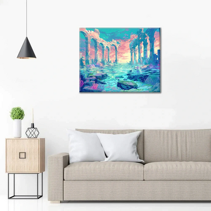 Ancient Ruins Underwater - Paint by Numbers