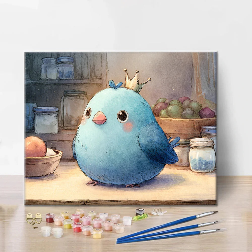 Blueberry Bird - Paint by Numbers