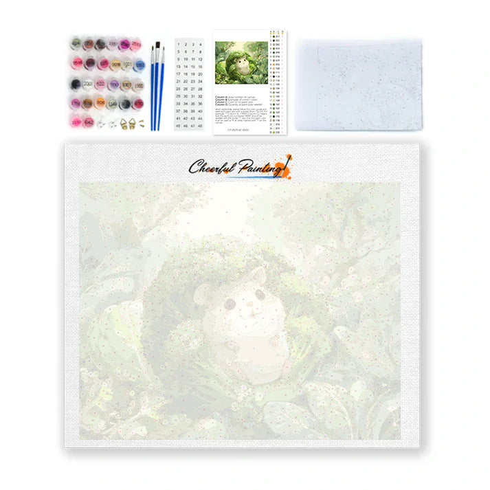 Broccoli Hamster - Paint by Numbers