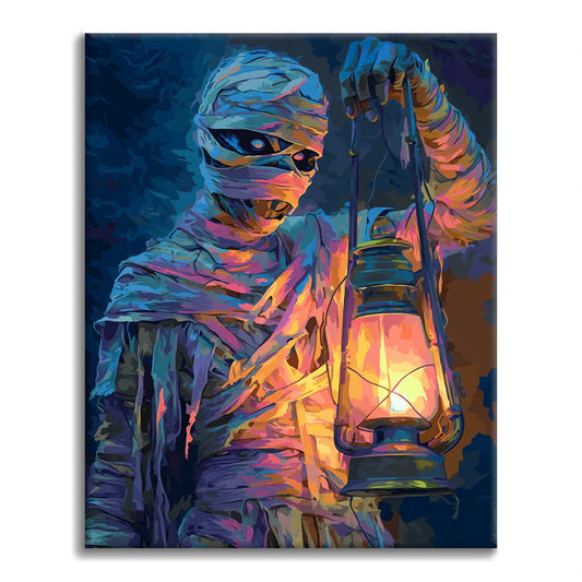 Lantern Mummy - Paint by Numbers