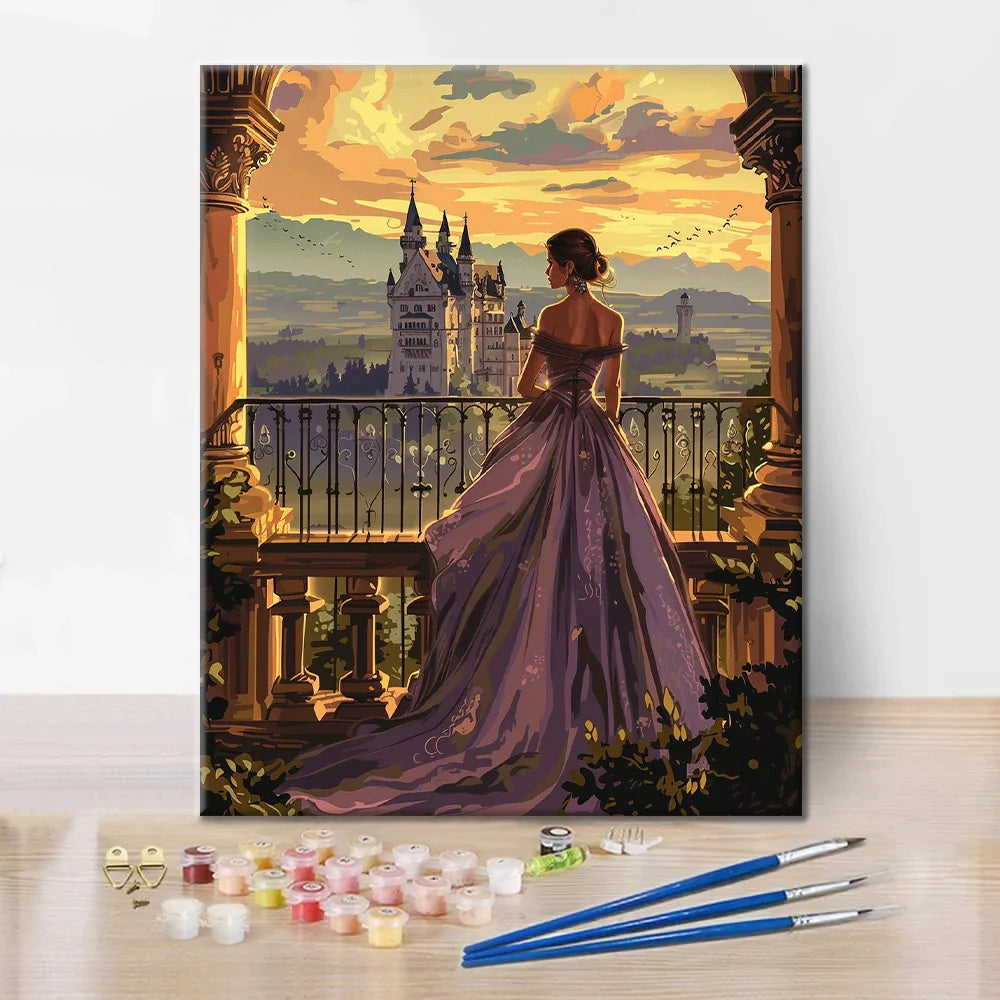 Princess at the Castle - Paint by Numbers