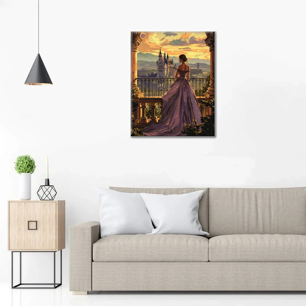 Princess at the Castle - Paint by Numbers