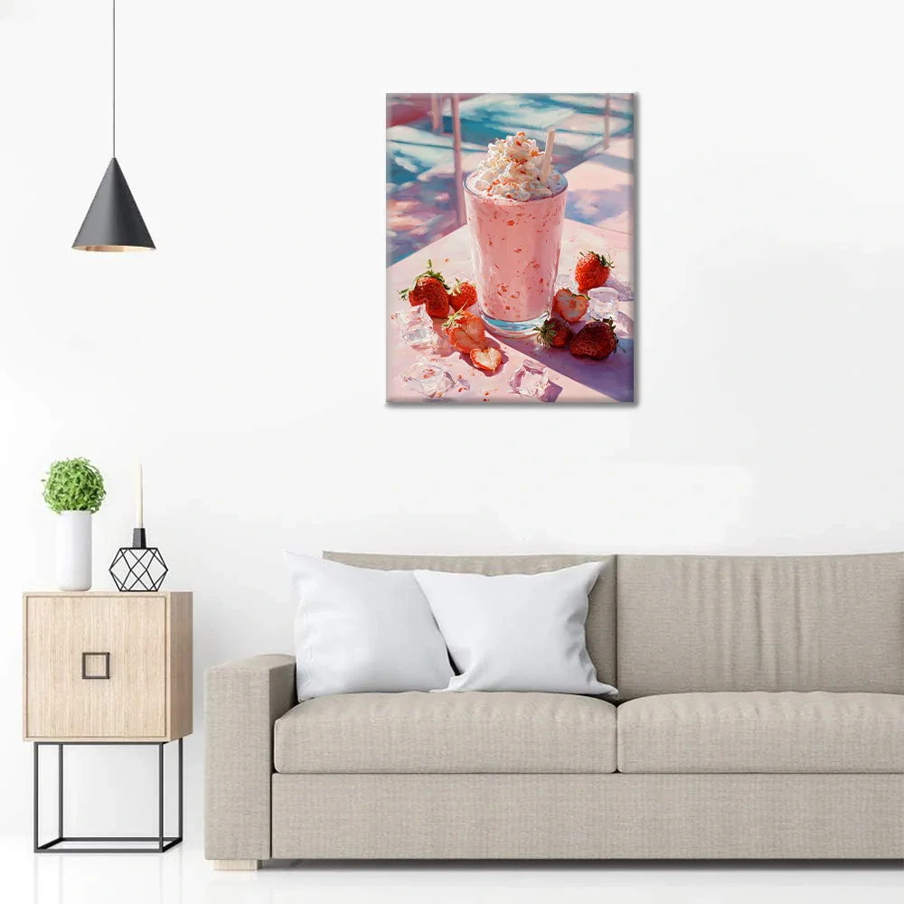 Strawberry Milkshake - Paint by Numbers