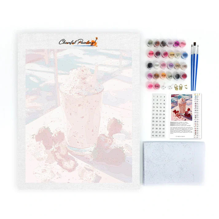 Strawberry Milkshake - Paint by Numbers