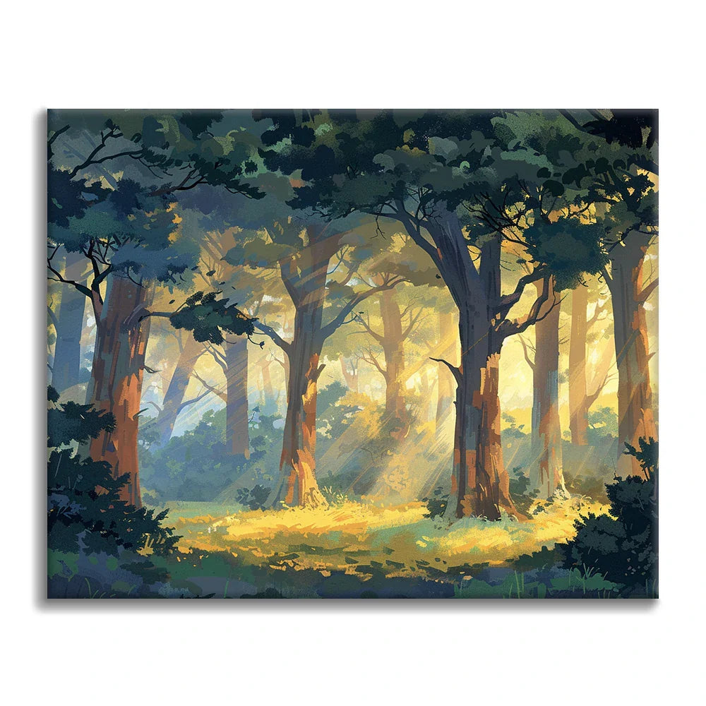 Sunlit Forest - Paint by Numbers