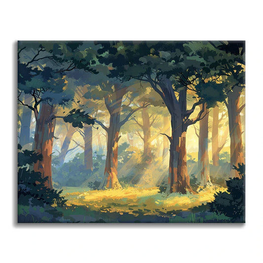 Sunlit Forest - Paint by Numbers