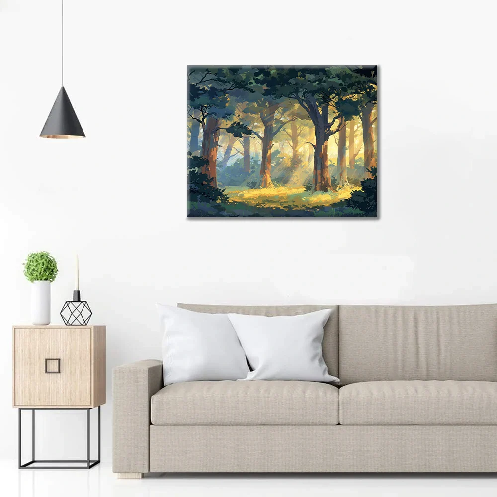 Sunlit Forest - Paint by Numbers
